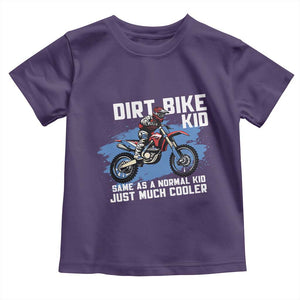 Dirt Bike Kid Toddler T Shirt Same As A Normal Kid Just Much Cooler TS09 Purple Print Your Wear