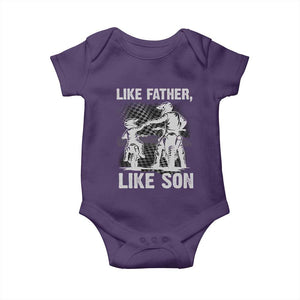 Like Father Like Son Dirt Bike Baby Onesie TS09 Purple Print Your Wear