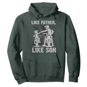 Like Father Like Son Dirt Bike Hoodie TS09 Dark Forest Green Print Your Wear