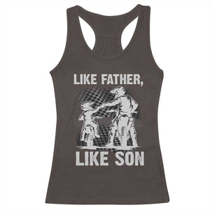 Like Father Like Son Dirt Bike Racerback Tank Top TS09 Dark Chocolate Print Your Wear