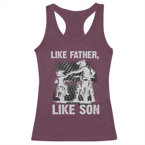 Like Father Like Son Dirt Bike Racerback Tank Top TS09 Maroon Print Your Wear