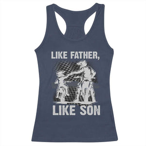 Like Father Like Son Dirt Bike Racerback Tank Top TS09 Navy Print Your Wear