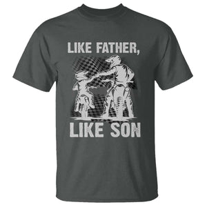 Like Father Like Son Dirt Bike T Shirt TS09 Dark Heather Print Your Wear