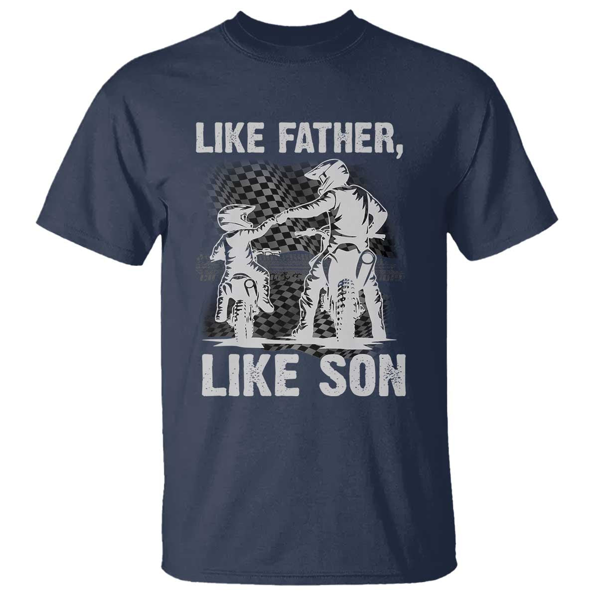 Like Father Like Son Dirt Bike T Shirt TS09 Navy Print Your Wear