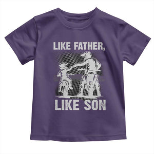 Like Father Like Son Dirt Bike Toddler T Shirt TS09 Purple Print Your Wear