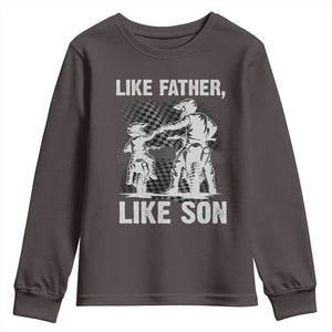Like Father Like Son Dirt Bike Youth Sweatshirt TS09 Dark Chocolate Print Your Wear