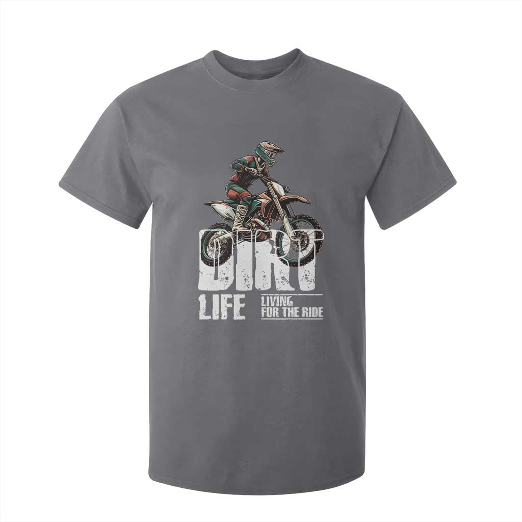 Dirt Bike T Shirt For Kid Dirt Life Living For The Ride TS09 Charcoal Print Your Wear