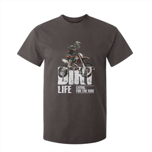 Dirt Bike T Shirt For Kid Dirt Life Living For The Ride TS09 Dark Chocolate Print Your Wear