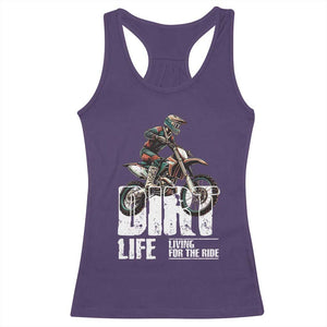 Dirt Bike Racerback Tank Top Dirt Life Living For The Ride TS09 Purple Print Your Wear