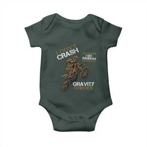 Dirt Bike Baby Onesie I Don't Crash I Do Random Gravity Checks TS09 Print Your Wear