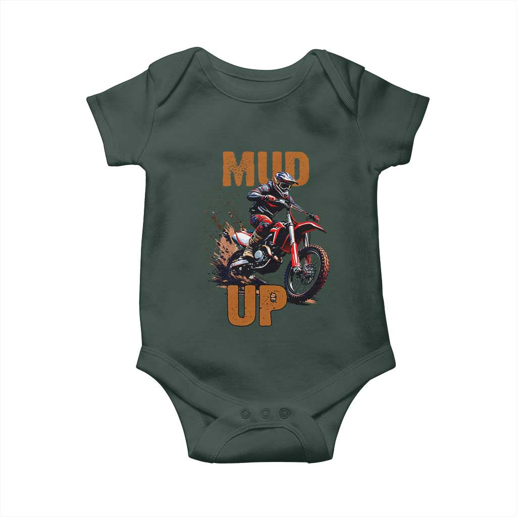 Dirt Bike Mud Up Baby Onesie TS09 Print Your Wear