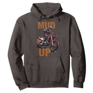Dirt Bike Mud Up Hoodie TS09 Dark Chocolate Print Your Wear
