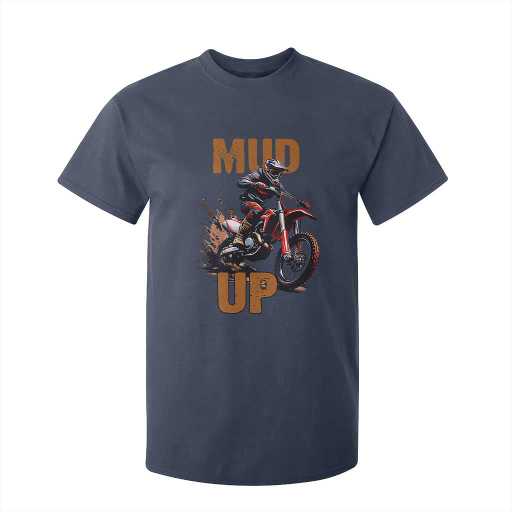 Dirt Bike Mud Up T Shirt For Kid TS09 Navy Print Your Wear