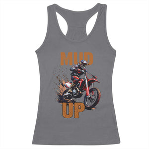 Dirt Bike Mud Up Racerback Tank Top TS09 Charcoal Print Your Wear