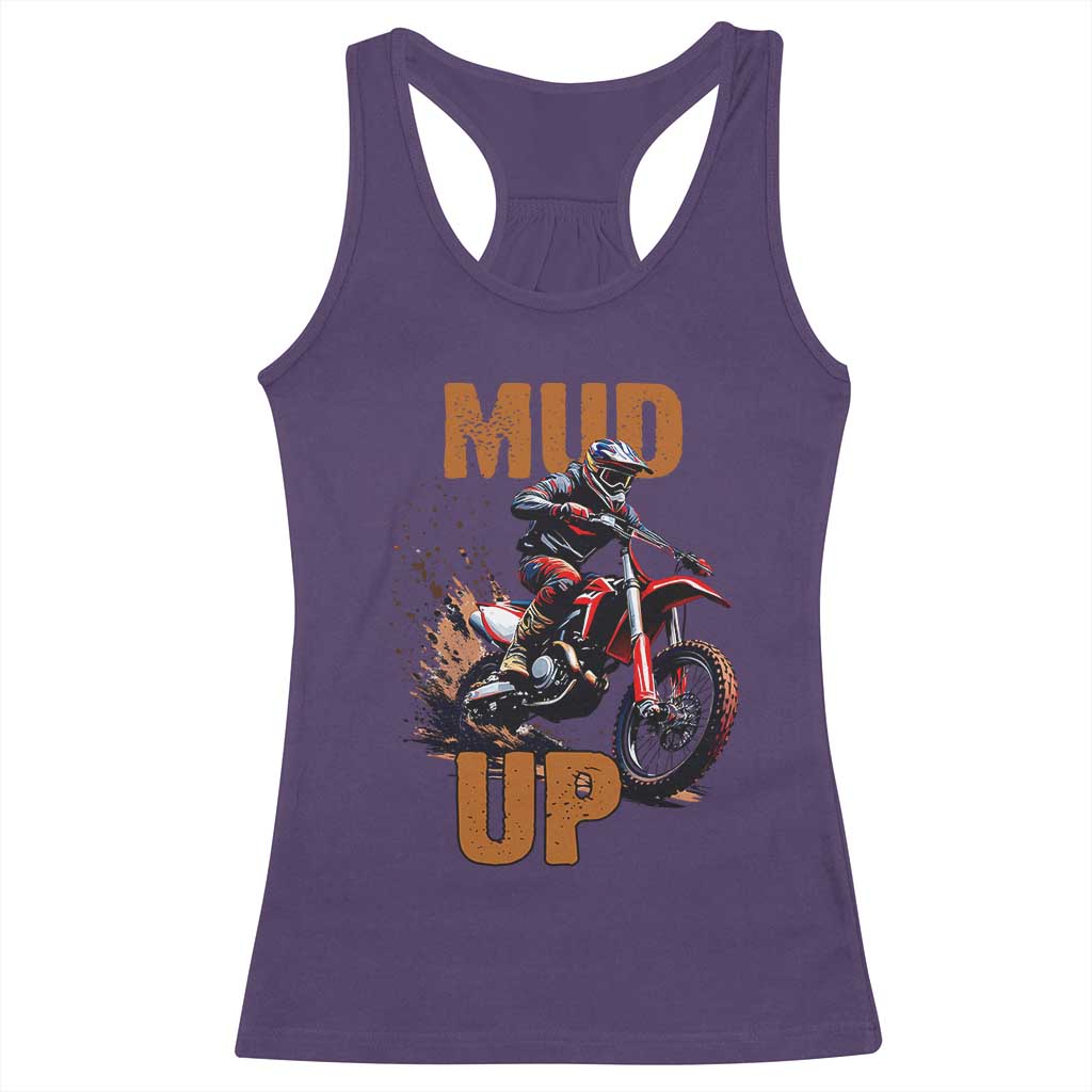 Dirt Bike Mud Up Racerback Tank Top TS09 Purple Print Your Wear