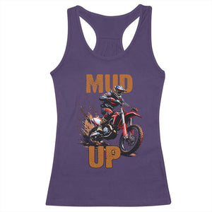 Dirt Bike Mud Up Racerback Tank Top TS09 Purple Print Your Wear