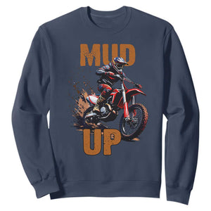 Dirt Bike Mud Up Sweatshirt TS09 Navy Print Your Wear