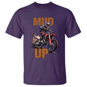 Dirt Bike Mud Up T Shirt TS09 Purple Print Your Wear