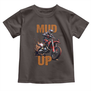 Dirt Bike Mud Up Toddler T Shirt TS09 Dark Chocolate Print Your Wear