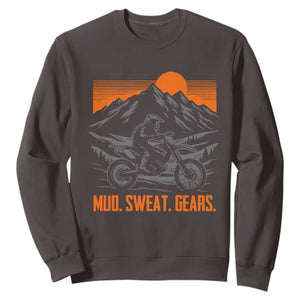 Mud Sweat Gears Dirt Bike Sweatshirt TS09 Dark Chocolate Print Your Wear