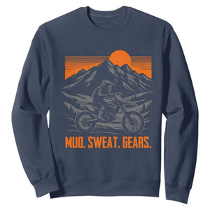 Mud Sweat Gears Dirt Bike Sweatshirt TS09 Navy Print Your Wear