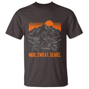 Mud Sweat Gears Dirt Bike T Shirt TS09 Dark Chocolate Print Your Wear