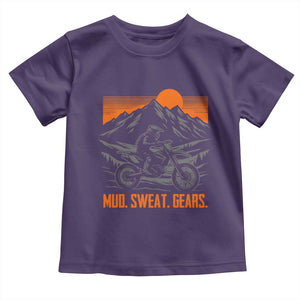 Mud Sweat Gears Dirt Bike Toddler T Shirt TS09 Purple Print Your Wear