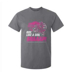Dirt Bike Girl T Shirt For Kid Braaap Like A Girl TS09 Charcoal Print Your Wear