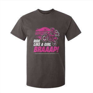 Dirt Bike Girl T Shirt For Kid Braaap Like A Girl TS09 Dark Chocolate Print Your Wear