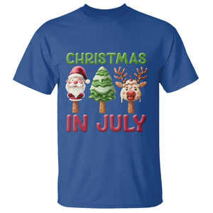 Christmas In July T Shirt Ice Cream Santa Christmas Tree Reindeer TS09 Royal Blue Print Your Wear