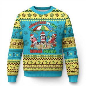 Funny Tropical Xmas Nurse Squad Ugly Christmas Sweater TS09 Hawaii Print Your Wear