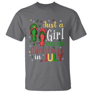 Just A Girl Who Loves Christmas In July T Shirt TS09 Charcoal Print Your Wear
