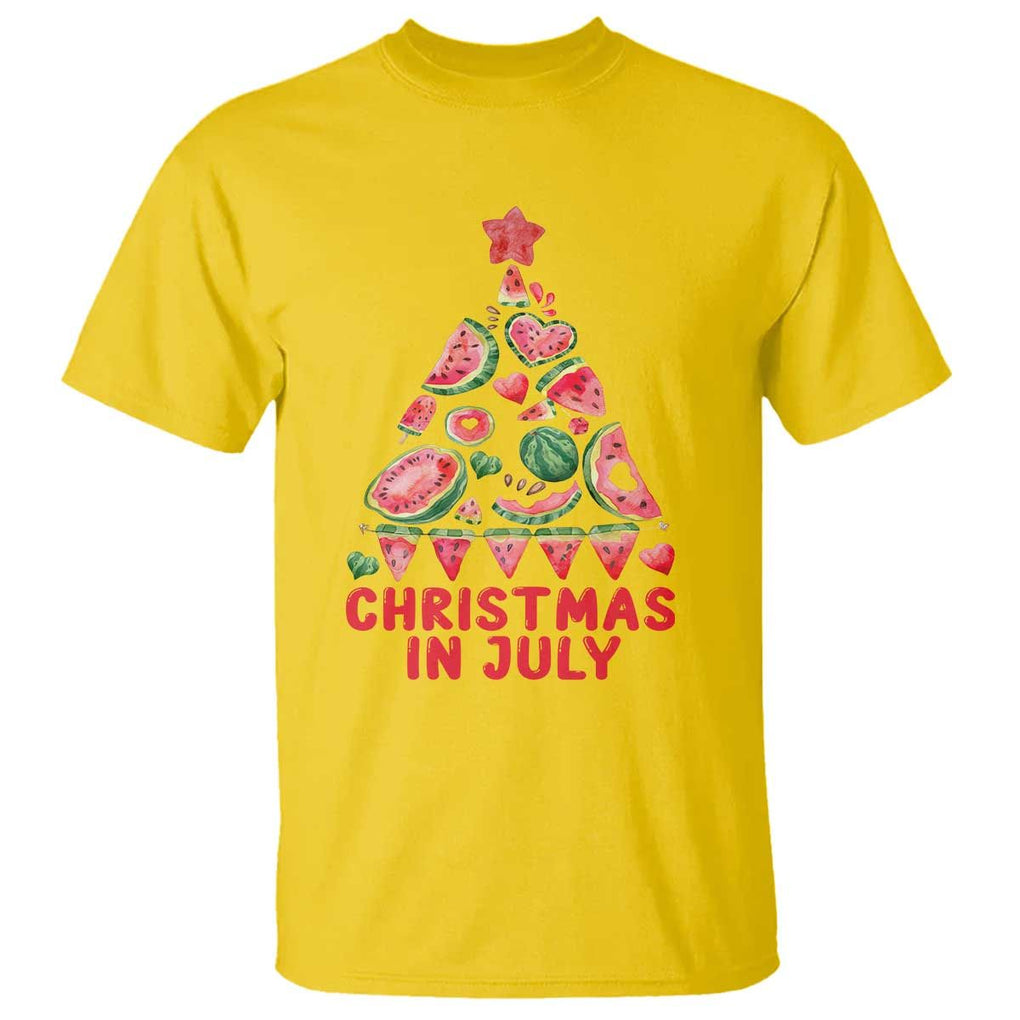 Christmas In July T Shirt Watermelon Summer Christmas Tree TS09 Daisy Print Your Wear