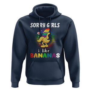 Funny LGBT Pride Hoodie Sorry Girl I Like Bananas Gay Couple TS09 Navy Print Your Wear