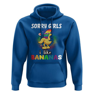 Funny LGBT Pride Hoodie Sorry Girl I Like Bananas Gay Couple TS09 Royal Blue Print Your Wear