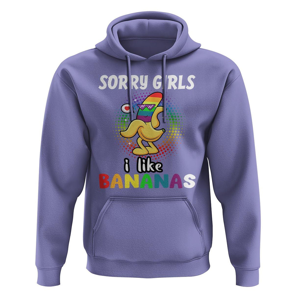 Funny LGBT Pride Hoodie Sorry Girl I Like Bananas Gay Couple TS09 Violet Print Your Wear