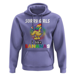 Funny LGBT Pride Hoodie Sorry Girl I Like Bananas Gay Couple TS09 Violet Print Your Wear