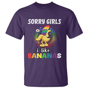 Funny LGBT Pride T Shirt Sorry Girl I Like Bananas Gay Couple TS09 Purple Print Your Wear
