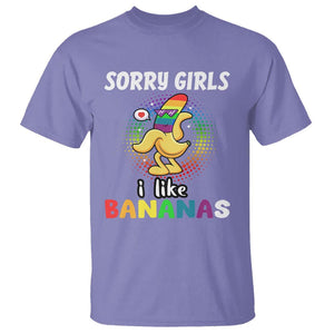 Funny LGBT Pride T Shirt Sorry Girl I Like Bananas Gay Couple TS09 Violet Print Your Wear