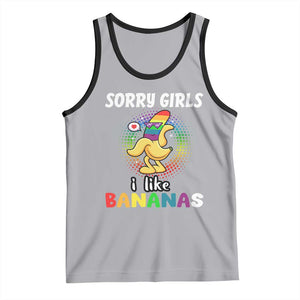 Funny LGBT Pride Tank Top Sorry Girl I Like Bananas Gay Couple TS09 Athletic Heather Black Print Your Wear