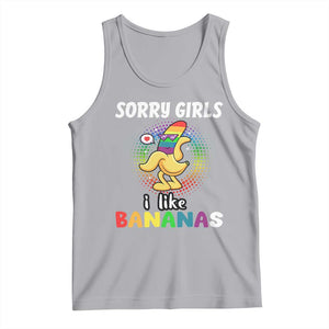 Funny LGBT Pride Tank Top Sorry Girl I Like Bananas Gay Couple TS09 Athletic Heather Print Your Wear