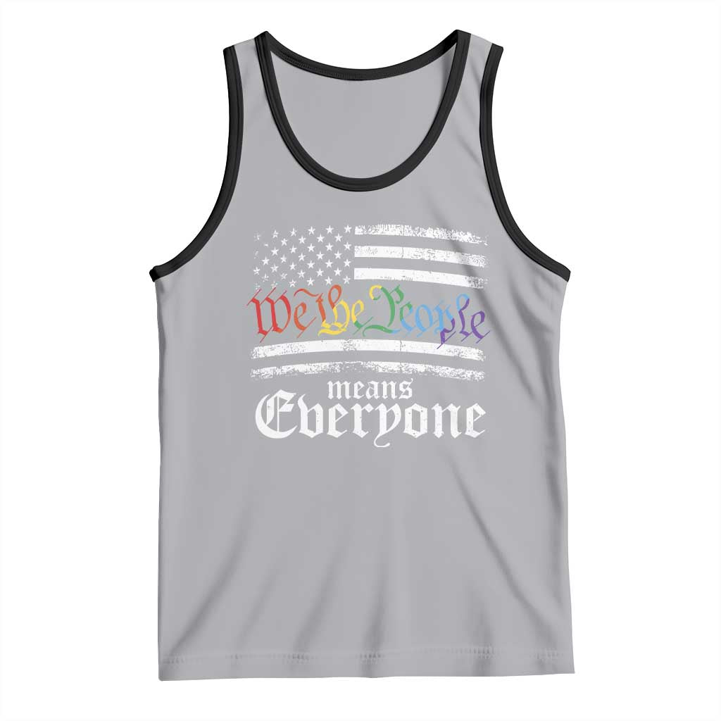 LGBT Pride Tank Top We The People Means Everyone Rainbow Flag TS09 Athletic Heather Black Print Your Wear