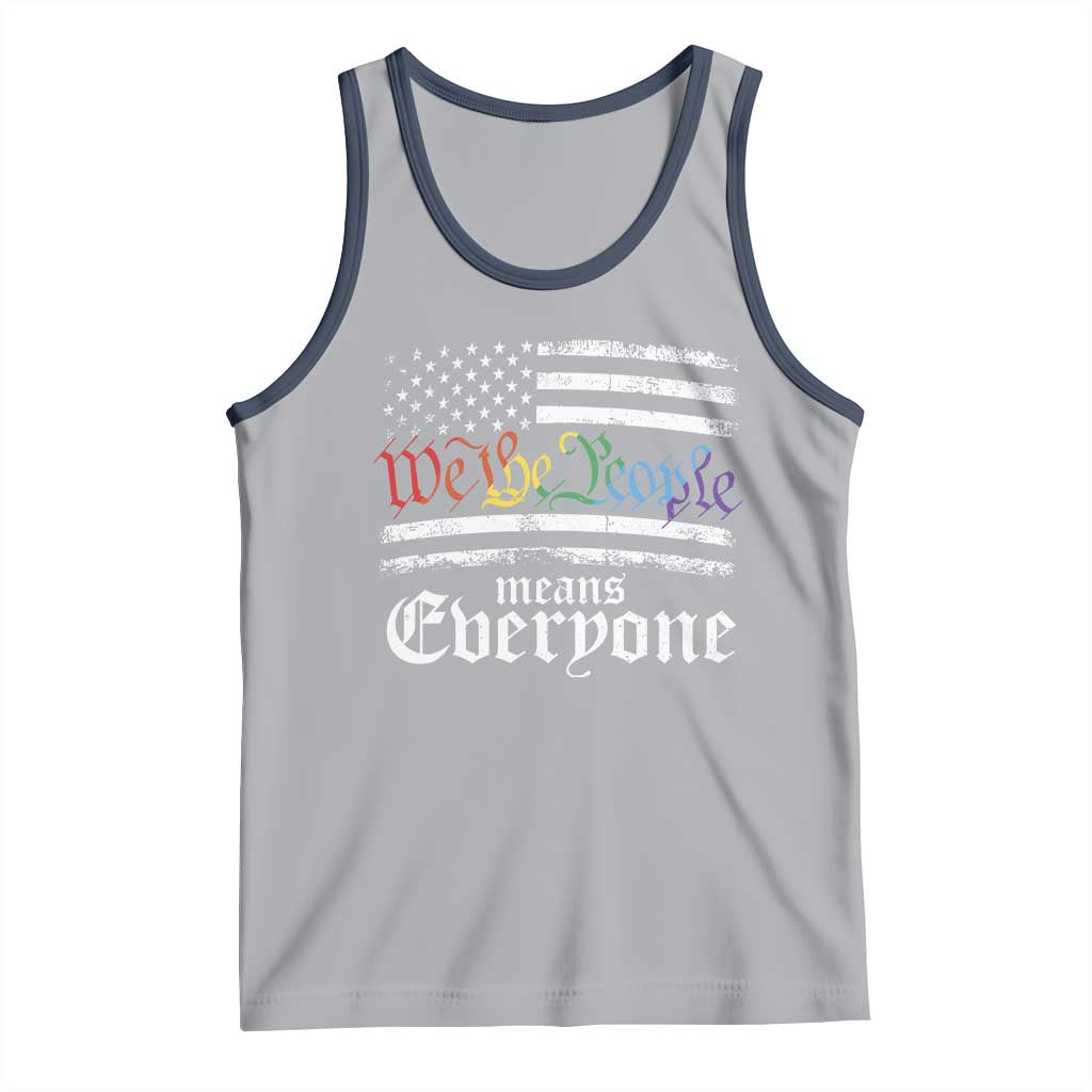 LGBT Pride Tank Top We The People Means Everyone Rainbow Flag TS09 Athletic Heather Navy Print Your Wear