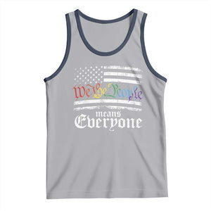 LGBT Pride Tank Top We The People Means Everyone Rainbow Flag TS09 Athletic Heather Navy Print Your Wear