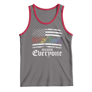 LGBT Pride Tank Top We The People Means Everyone Rainbow Flag TS09 Deep Heather Red Print Your Wear