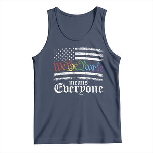LGBT Pride Tank Top We The People Means Everyone Rainbow Flag TS09 Navy Print Your Wear