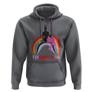 Funny LGBT Pride Hoodie Pride Demon Month Rainbow Slay Gay Evil TS09 Charcoal Print Your Wear