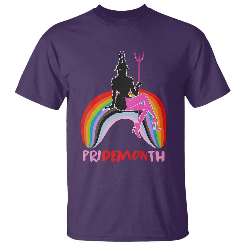 Funny LGBT Pride T Shirt Pride Demon Month Rainbow Slay Gay Evil TS09 Purple Print Your Wear