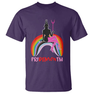 Funny LGBT Pride T Shirt Pride Demon Month Rainbow Slay Gay Evil TS09 Purple Print Your Wear