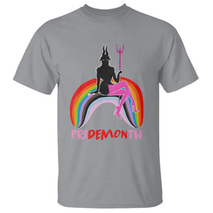 Funny LGBT Pride T Shirt Pride Demon Month Rainbow Slay Gay Evil TS09 Sport Gray Print Your Wear